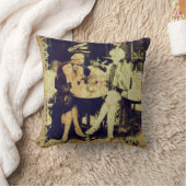 屋外のカフェのヴィンテージの記念品 クッション (ブランケット)