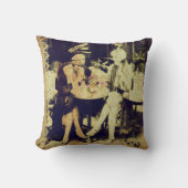 屋外のカフェのヴィンテージの記念品 クッション (正面)