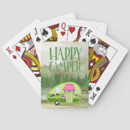 屋外のキャンピングカーのトランプ トランプ