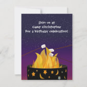 屋外のキャンプのパーティの招待状 招待状 (正面)