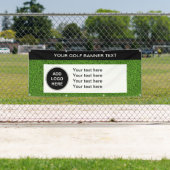 屋外のゴルフ企業のロゴの旗 横断幕 (インサイチュ)