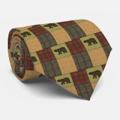 屋外のテーマくまの膚触りがよいメンズの首のタイ ネクタイ (ロール)