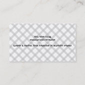 屋外のピクニック用のテーブルの設定のケイタリングビジネス… 名刺 (裏面)