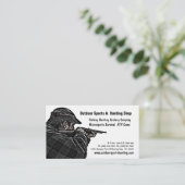 屋外の供給の店を捜している射撃、発砲のスポーツマン 名刺 (スタンド正面)