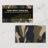 屋外の供給の店を捜している迷彩柄のプリントのスポーツマン 名刺 (正面/裏面)