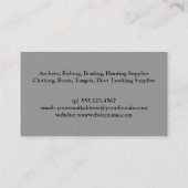 屋外の冒険の名刺を捜すこと 名刺 (裏面)