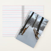 屋外の冬のシーンスノーブリッジ ノートブック (内側)