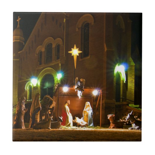 屋外の出生場面 タイル (正面)