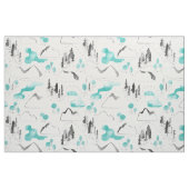 屋外の地図の生地 ファブリック (ファットクウォーター)