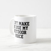屋外の声を使わせない |おもしろい | コーヒーマグカップ (正面左)