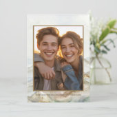 屋外の山の水の色の結婚式の日付を保存 セーブザデート (スタンド正面)