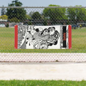 屋外の旗の日本のな魚によってカスタマイズ名前 横断幕 (インサイチュ)