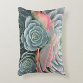 屋外の水気が多い枕、青いEcheverias アクセントクッション (正面(垂直))