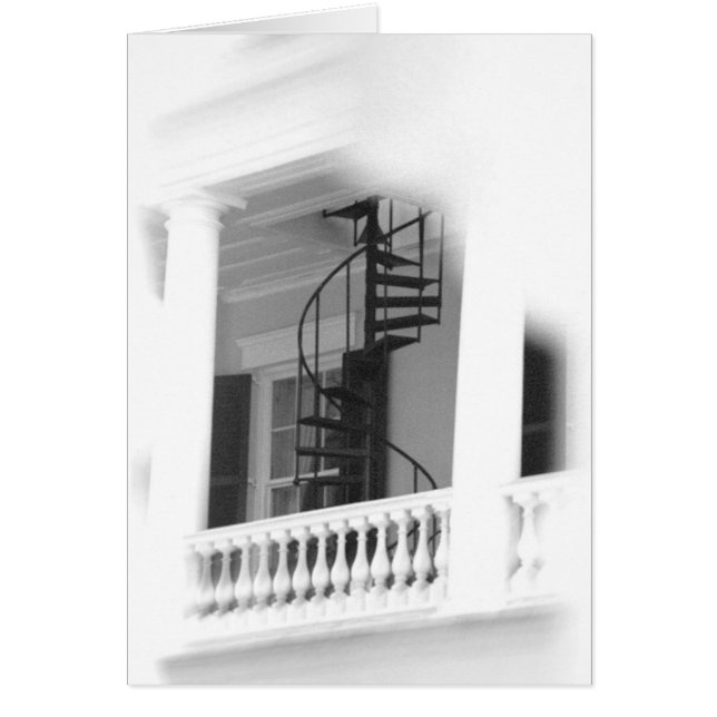 屋外の螺線形階段 (正面)