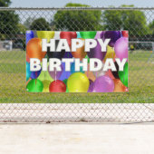 屋外の誕生日の旗 横断幕 (インサイチュ)