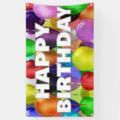 屋外の誕生日の旗 横断幕 (縦)