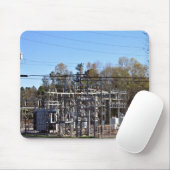 屋外の配電所 マウスパッド (マウス)