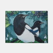 屋外の鳥の模様 ドアマット (正面)