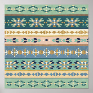 屋外のGeoのステップ インドパターン ポスター