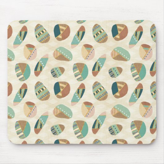 屋外のGeoのステップ|ティール(緑がかった色)パターン マウスパッド (正面)
