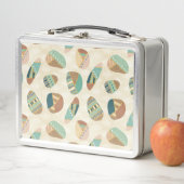 屋外のGeoのステップ|ティール（緑がかった色）パターン メタルランチボックス (インサイチュ)