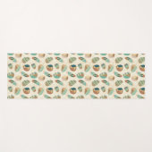 屋外のGeoのステップ|ティール（緑がかった色）パターン ヨガマット (正面(横))