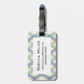 屋外のGeoのステップ|パステル調の幾何学的なパターン ラゲッジタグ (裏面縦)