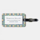 屋外のGeoのステップ|幾何学的な矢パターン ラゲッジタグ (裏面横)