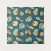 屋外のGeoのステップ|青いパターン タペストリー (正面)