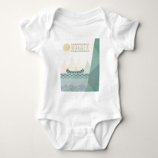 屋外のGeo III |はさまよいます ベビーボディスーツ (正面)
