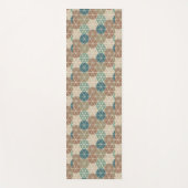 屋外のGeo XI |の青及び緑の種族パターン ヨガマット (正面)