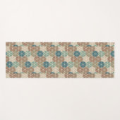 屋外のGeo XI |の青及び緑の種族パターン ヨガマット (正面(横))