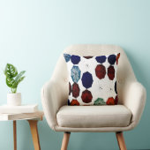 屋外または屋内の青い赤い白い傘 クッション (椅子)