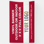 屋外または屋内カスタムで3' x 5'ビニールバナーの看板 横断幕 (縦)