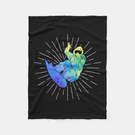 屋外アクティビティスノーボーダー冬スノーボードプリム フリースブランケット (正面)