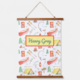 屋外アドベンチャーウォーターカラー 吊り下げ型タペストリー