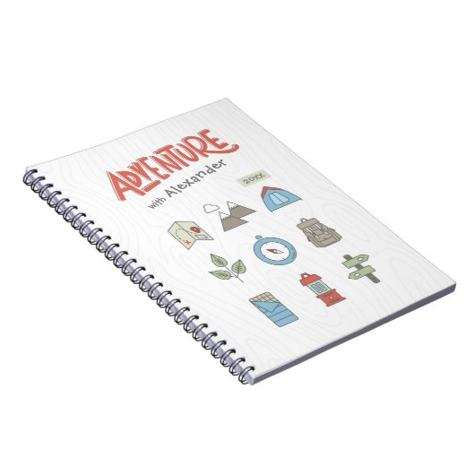 屋外アドベンチャーキャンピンググラフィックフォトノートブック ノートブック (右側)