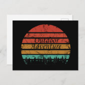 屋外アドベンチャーハイキング愛好家 シーズンポストカード (正面/裏面)