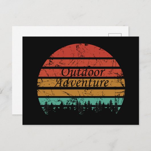屋外アドベンチャーハイキング愛好家 シーズンポストカード (正面/裏面)
