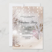 屋外ウィンターシーンクリスマスパーティー 招待状 (正面)