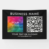 屋外エレガントカスタムビジネスロゴQRコード 横断幕 (横)