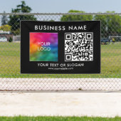 屋外エレガントカスタムビジネスロゴQRコード 横断幕 (インサイチュ)