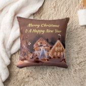 屋外カスタムクリスマスシーンを備えた装飾用クッション クッション (ブランケット)