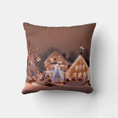 屋外カスタムクリスマスシーンを備えた装飾用クッション クッション (裏面)