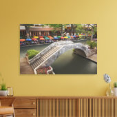 屋外カフェリバーウォークに沿って橋2 キャンバスプリント (インサイチュ (リビング))