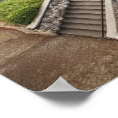 屋外カフェリバーウォークに沿って橋2 ポスター (角)