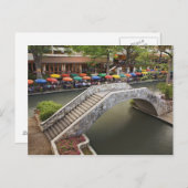 屋外カフェリバーウォークに沿って橋2 ポストカード (正面/裏面)
