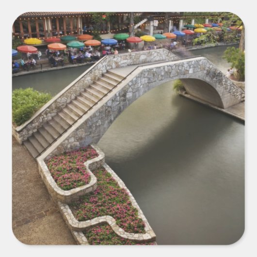 屋外カフェリバーウォークに沿って橋 スクエアシール (正面)