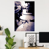 屋外カフェ，パリ，フランス ポスター (ホームオフィス)