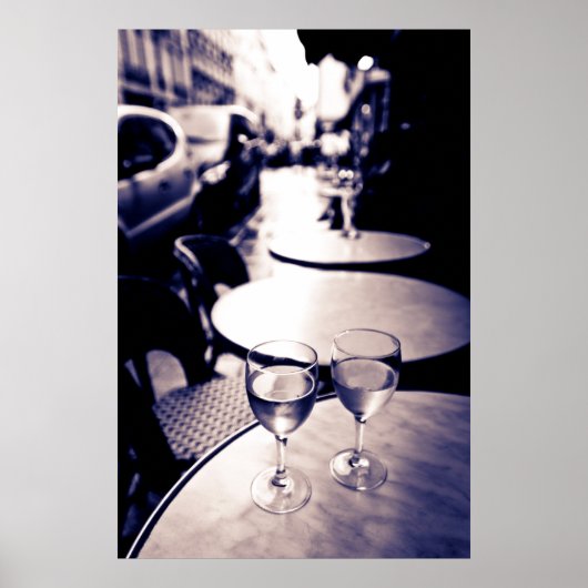 屋外カフェ，パリ，フランス ポスター (正面)